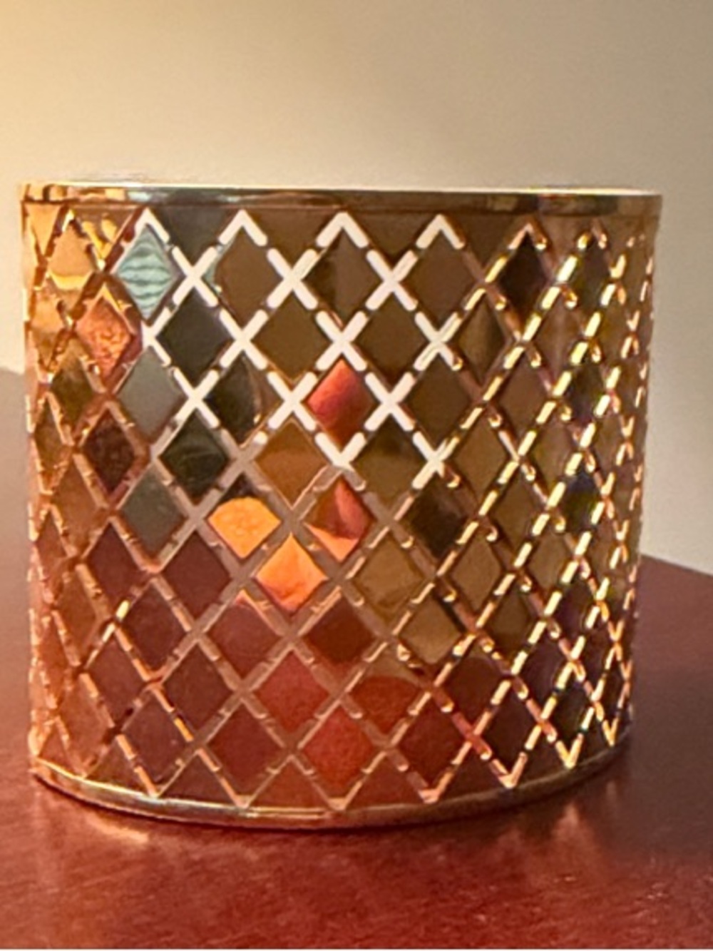 Italian Gold Lattice Wide Cuff Bracelet - Women's Fashion Bracelet